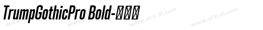 TrumpGothicPro Bold字体转换
